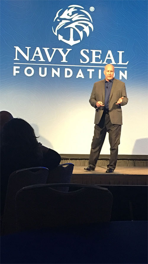 Robert Andrews speaking at the Navy Seal Foundation workshop